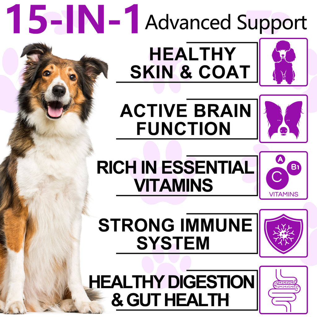 DoggyNutra 15-in-1 Multivitamin Chews for Dogs (150 Soft Chews)